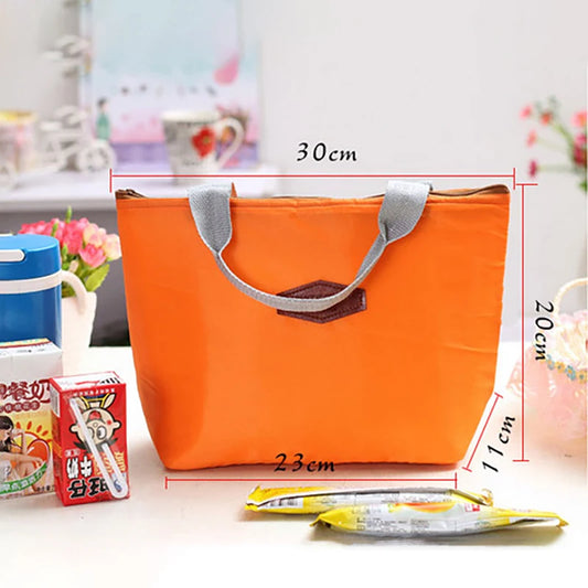 Thermal Insulated Lunch Bag Outdoor Camping Picnic Food Drink Cooler Storage Bag Travel Breakfast Box School Children Bento Bag