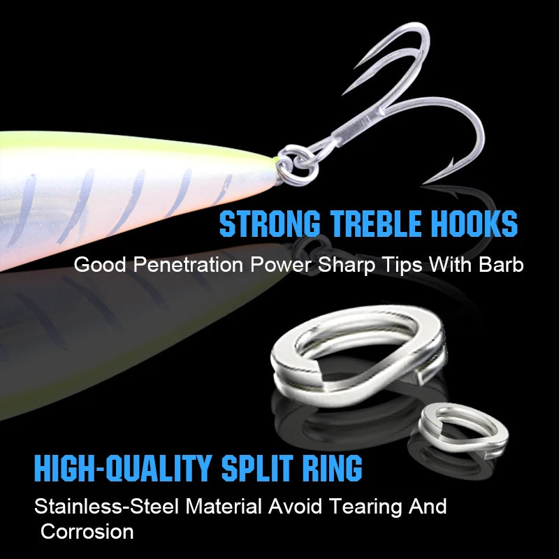 FJORD 90mm 31g Laser Miracle Sinking Black Minnow Hard Triple Hook Seawater Saltwater SwimBait Artificial Pesca Fishing Lure