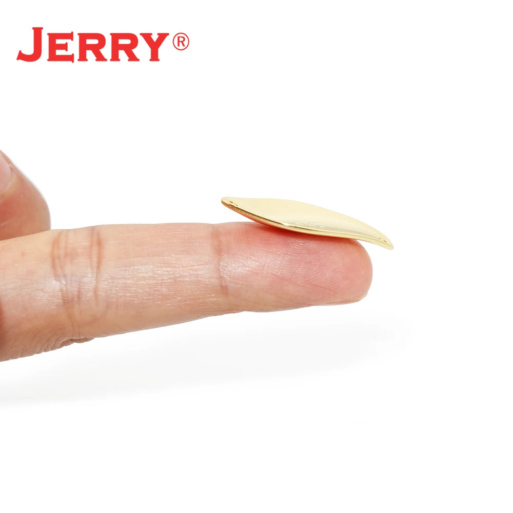 Jerry 50pcs Brass Fishing Spoons Unpainted Blank Area Trout Spoons Wobbling Blinkers Pesca Spinner Bait