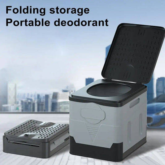 Portable Folding Toilet for Outdoor Camping Potty for Adults Kids Cover Design Seat Toilet Reusable Toilet for Picnic Car Travel
