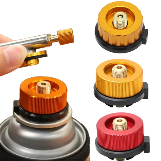 Outdoor Camping Stove Gas Tank Adapter Gas Burner Conversion Head Picnic Stove Propane Refill Adapter Converter Camp Supplies