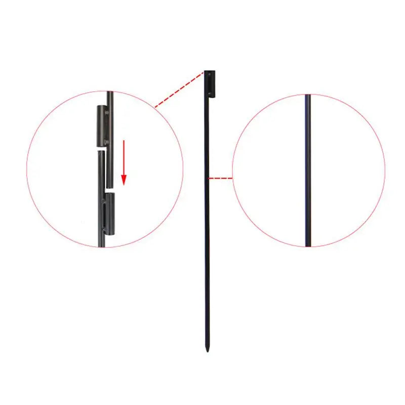 Outdoor Lamp Stand Hook Camping Lamp Rack Light Stand Holder Lighting Ground Stake Portable with Storage Bag for Picnic Outdoor