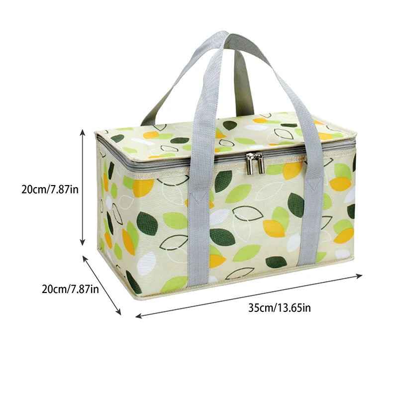 Outdoor Portable Thickened Insulated Handbag Student Spring Outing Travel Camping Large Capacity Checkered Picnic Bag