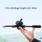 HLUR Carbon Fiber Spinning Rod Telescopic Fishing Rod 1.5/1.8/2.1M Casting Lure Feeder Rod Stick Super Hard Carp Fishing Pole