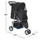 3 Wheels Travel Pet Stroller for Dogs and Cats Easy to Walk Foldable Stroller