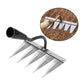 4/5/6/7-Tooth Dethatcher Rake Metal Yard Rake Weeding Hoe Rake Weeding Scarifier Artifact Agricultural Tools Garden Cultivator