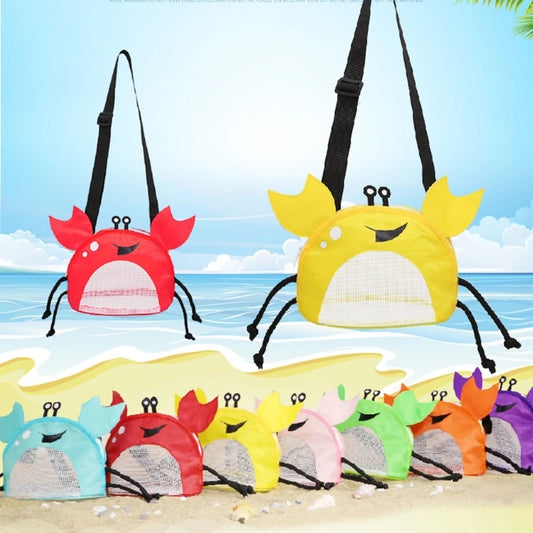 Beach Toy Mesh Bag Kids  Collecting Bag with  Adjustable Strap for Holding Beach Sand Toy for Boys and Girls