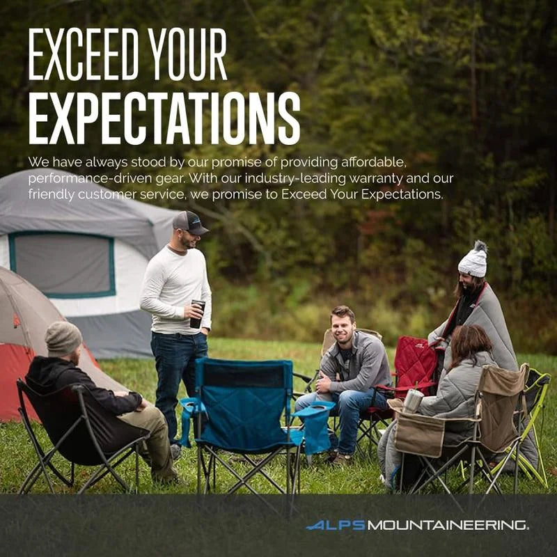 ALPS Mountaineering King Kong Camping Chairs for Adults with Mesh Cup Holders and Pockets, Built Durable and Reliable with