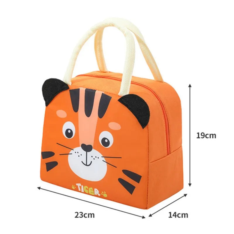 Cartoon Children's Lunch Bag Thermal Insulation Aluminum Film High Quality Waterproof Oxford Cloth Portable Lunch Bags Tote New