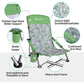 Low Beach Chairs for Adults 2 Pack, High Back Folding Beach Chairs, and Portable for Outdoor,  with Cup Holder and Carry Bag
