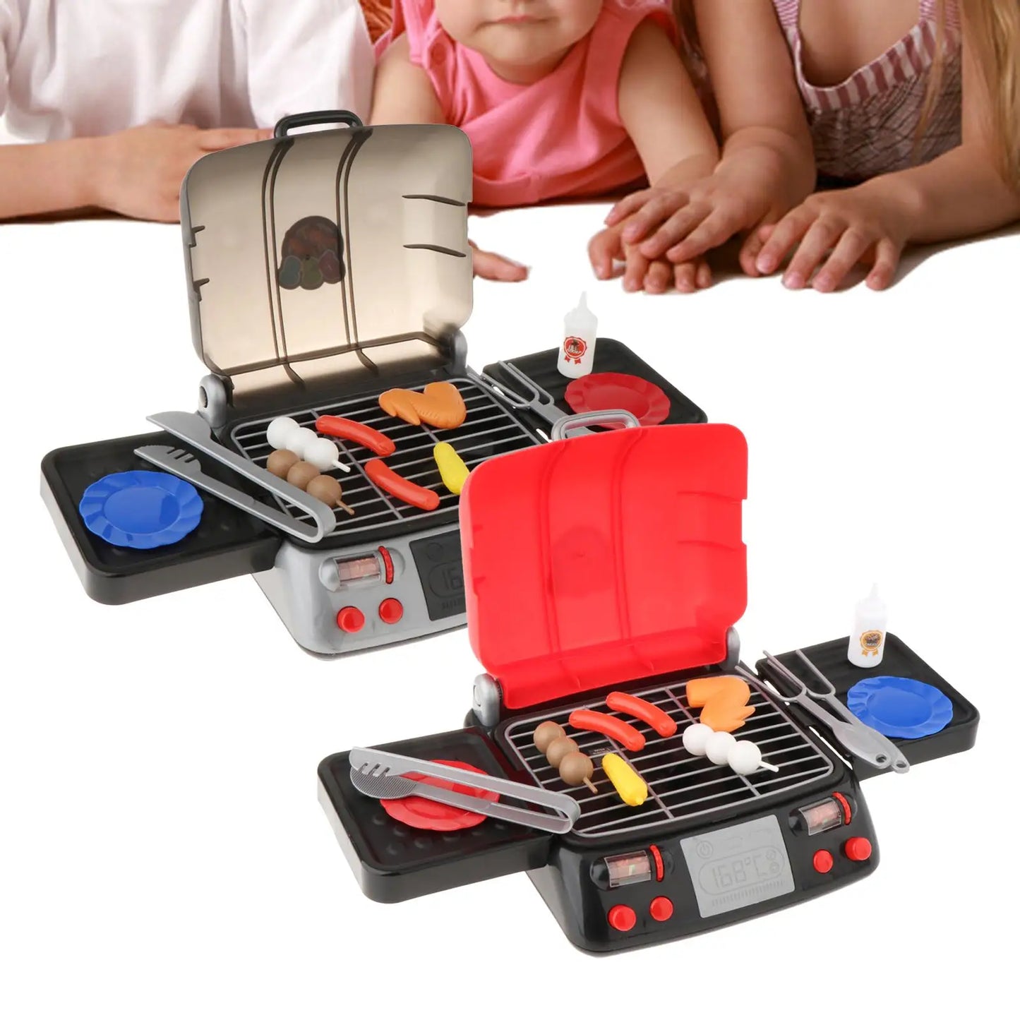 Toddlers Barbecue Toy Set Pretend Play Camping BBQ Toys Kids Grill Playset