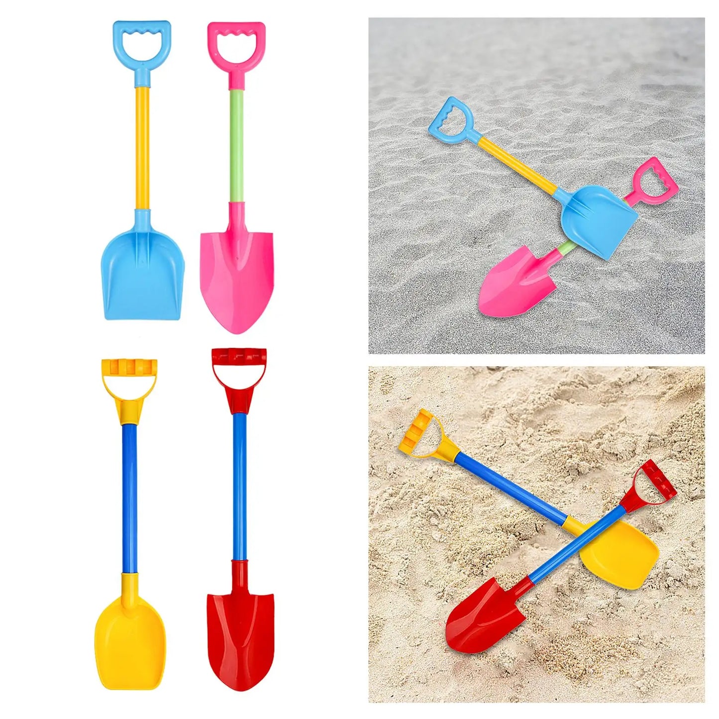 2Pcs Sand Shovel for Kids Sturdy Beach Shovel Toy for Beach Outdoor Backyard