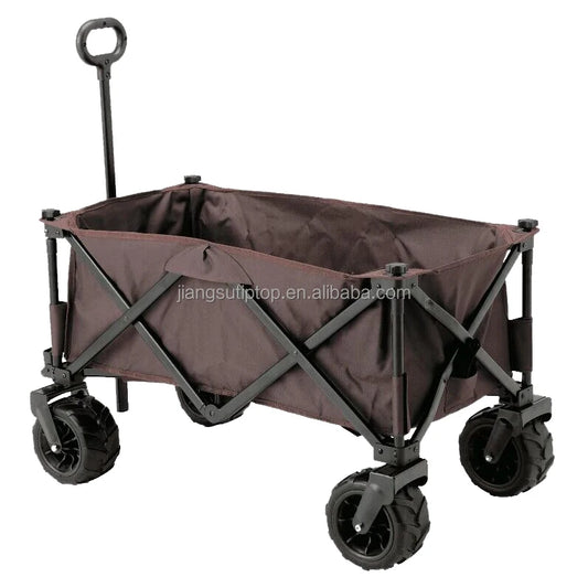 2024 Portable Beach Trolley Cart Foldable Camping Stroller Folding Wagon Outdoor Garden Park Utility Kids