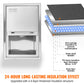 VEVOR Drop in Ice Chest,18"L x 12"W x 14.5"H Stainless Steel Ice Cooler, Commercial Ice Bin with Sliding Cover, 40.9 qt Ice Bar