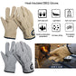 Leather Picnic BBQ Gloves Heat Resistant Barbecue Grill Cooking Protective Gloves Anti-scald Heat-Insulated Outdoor Camping Tool