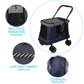 Pet Wagon Stroller for Large Dogs with 4 Wheels, Dog Cat Cart with Entry Portable Quick One-Step Folding Travel Carrier Cart