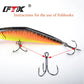FTK 15-20pcs Overturned Treble Hook High Carbon Steel Black Fishing Hook 2/4/6/8/10# For Lure Triple Hook Fishing Tackle