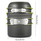 Camping Picnic Barbecue Pot With Single Picnic Portable Folding Pot Outdoor Pot Set 1 Person Cooking Tableware Picnic Pot Pans