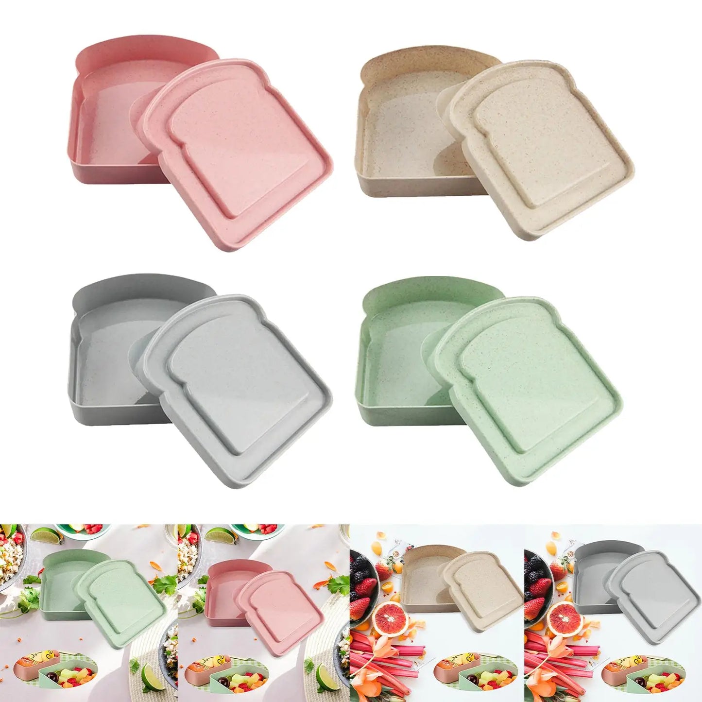 Portable Bento Box Durable Snack Food Container Meal Prep Container Freezer for Hiking Kitchen Dining Out Picnic Fishing