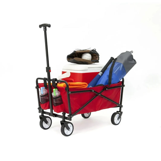 2024 New Compact Outdoor Folding Utility Wagon, RED