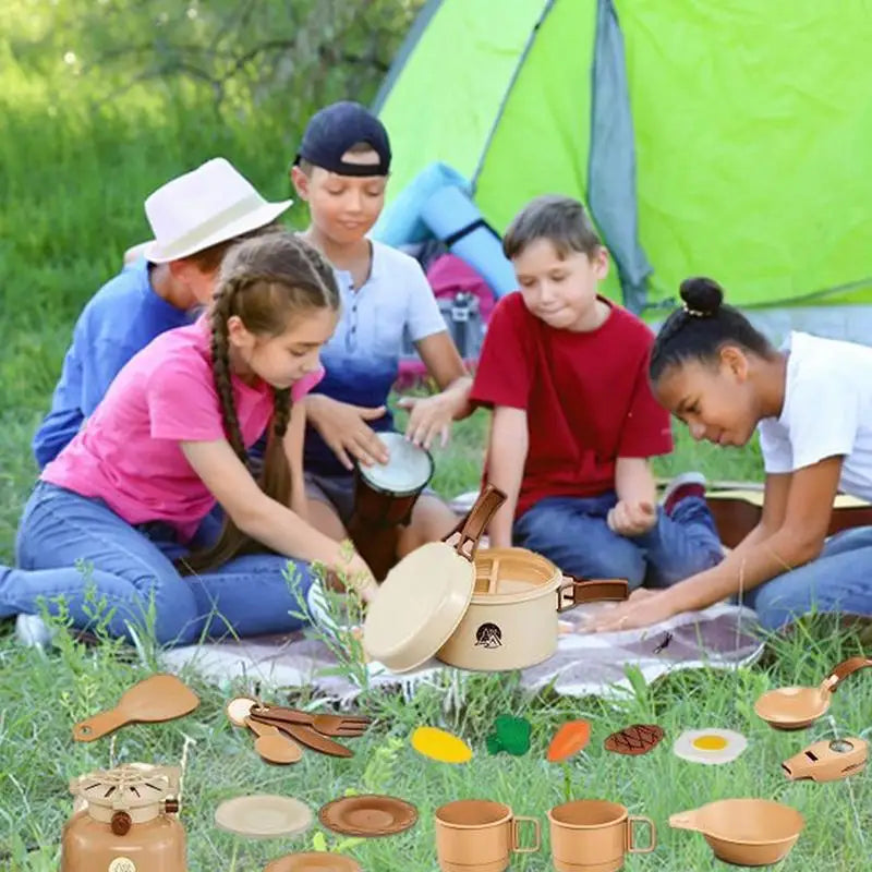 Camping Pretend Play Toy Oil Lantern Camping Toys Pretend Play Tent Camp Gear Tools Pretend Play Tent With Campfire Kids Toys