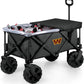 PICNIC TIME NFL Washington Commanders Adventure Wagon Elite All-Terrain Folding Beach Wagon with Big Wheels Plus Table Top Lid &