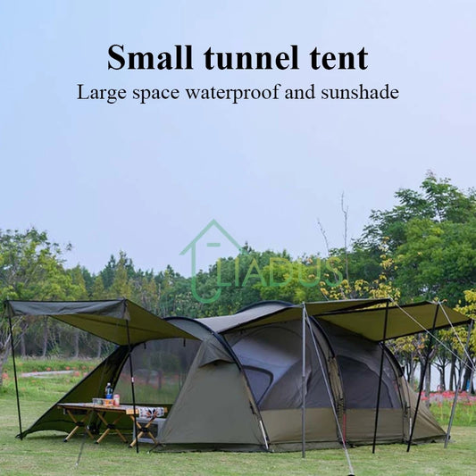 Outdoor Camping Tent Waterproof Outdoor Shelter for Travel and Picnics Coated Tarp Sunshade Quick Build Breathable Awning Tent