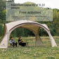8-10Person Outdoor Camping Dome Tents Light Luxury Round Big Canopy Large Awning Pergola Tent Family Party Picnic Rainproof Tent