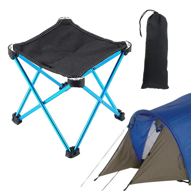 Camping Folding Stool Folding Camping Chairs Folding Portable Outdoor Foot Stool Extra Large Seat For Kids Adults Camping