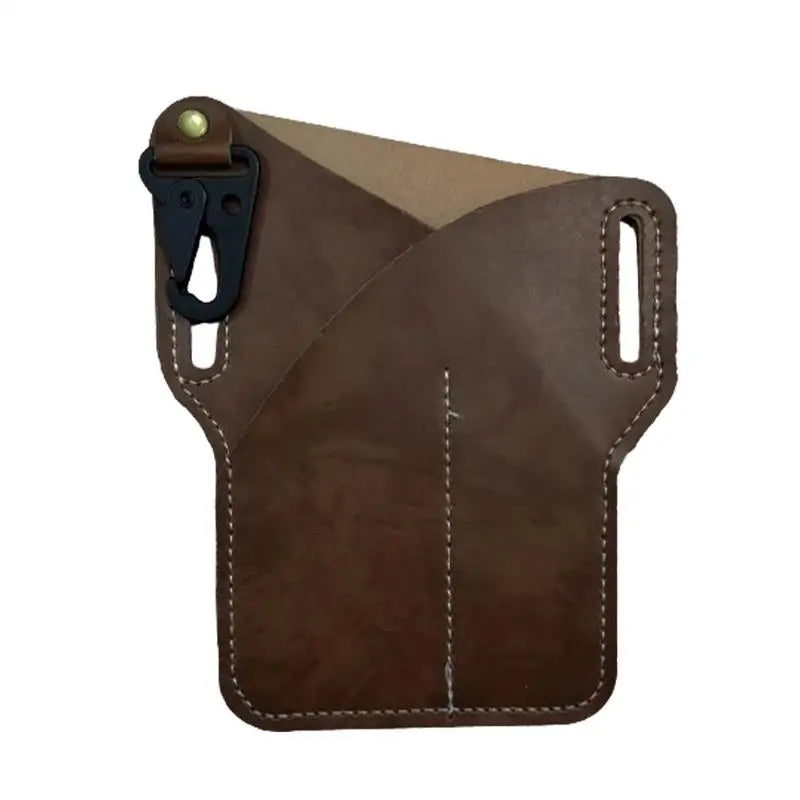 Belt Phone Pouch Leather Belt Phone Holder Vintage Pouch Men's Cell Phone Waist Organizer With Belt Loop For Running Picnic