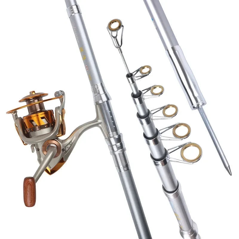 Carbon Spinning Fishing Rod For Long-distance Throwing Ultra-hard Sea Pole Telescopic Boat Rod M Power Action 25-150g
