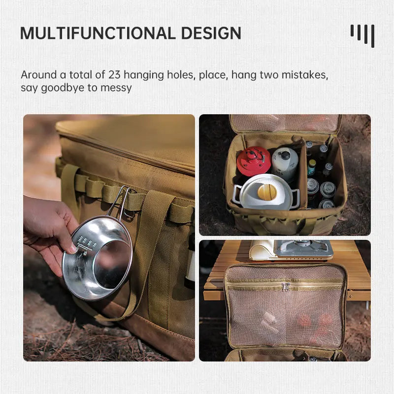Outdoor Camping Gas Tank Storage Bag Large Capacity Ground Nail Tool Bag Gas Canister Picnic Cookware Utensils Kit Bag