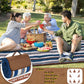 Picnic Blanket Extra Large Waterproof Mat 3-Layer Travel Beach Blankets W/ Handy Mat Tote Great Gifts for Outdoor Camping Hiking