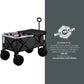 PICNIC TIME NFL Washington Commanders Adventure Wagon Elite All-Terrain Folding Beach Wagon with Big Wheels Plus Table Top Lid &