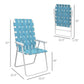 US  Classic Outdoor Camping Chairs with Armrest, Portable Lawn Chairs for Camping, Garden, Pool, Beach, Green (2-Piece)
