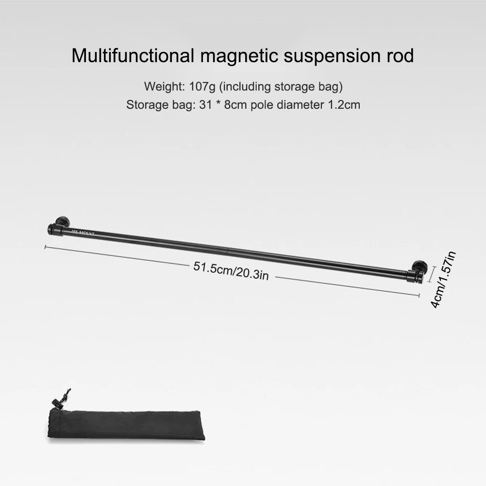 Camping Picnic Cups Bowls Hanger Rod Portable Magnetic Tableware Hanging Rod Detachable Fast Installation Camping Accessories