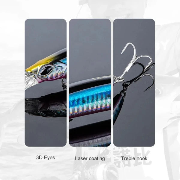 Noeby 9498 Topwater Minnow Fishing Lure Floating Hard Bait 130mm 23g Wobblers Long Casting Saltwater Pike Bass Trout Fish Tackle