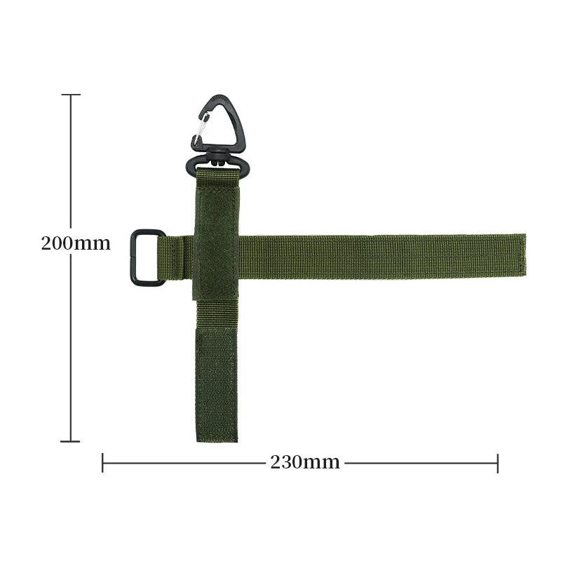 Outdoor Camping Hiking Molle Tactical Gear Nylon Ribbon Knapsack Keychain Triangle Backpack Waist Bag Fastener Hook Buckle