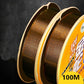 100M Gold Spotted Fishing Line Bionic Invisible Monofilament Nylon Speckle Fluorocarbon Coated Carp  Fishing Line