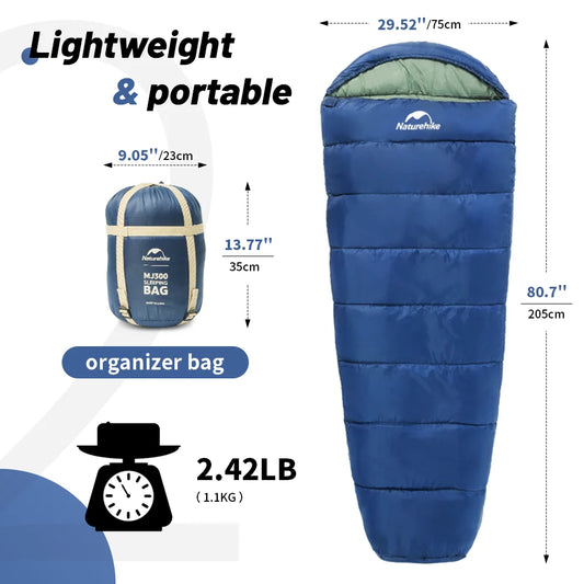 Naturehike Camping Sleeping Bag MJ300 MJ600 Ultralight Waterproof 4 Season Backpacking Sleeping Bags Outdoor Traveling Hiking