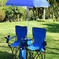 Foldable Picnic Beach Camping Double Chair+Umbrella Table Cooler Fishing Fold Up