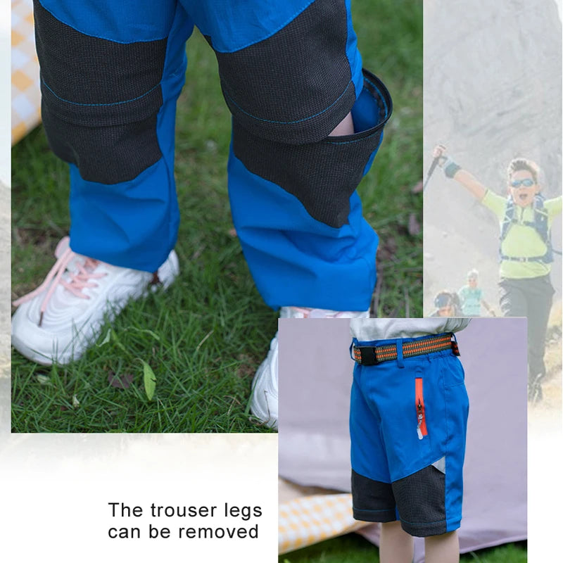 TRVLWEGO Hiking Pants Summer Boy’s Convertible Lightweight Quick Dry Zip Off Kids Youth Outdoor UPF 50+ Casual Cargo Trousers