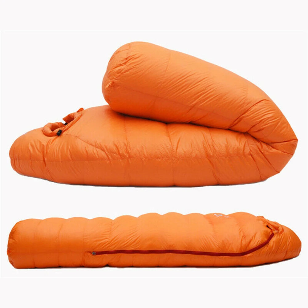 Camping Sleeping Bag Very Warm White Goose Down Adult Mummy Style Sleep Bag 4 Kind of Thickness for Autumn Winter Outdoor Travel