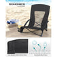 Cup Holder Camping Chair With High Backrest Folding Folding Chairs Comfortable Portable Beach Chair Heavy Duty Lightweight Table