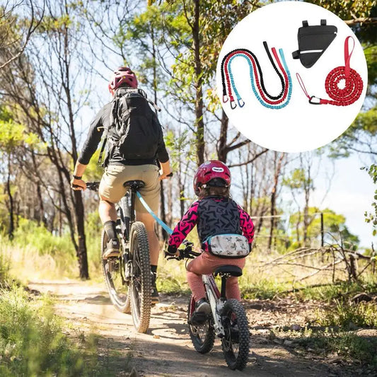 Kids Bike Bungee Tow Rope Outdoor MTB Cycling Stretch Pull Strap Bike Hauling Cable Compatible Most Bicycle