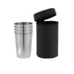 4Pcs/Set Outdoor Stainless Steel Water Cup With Case Hiking Camping Picnic BBQ Beer Cups Coffee Cup Portable Travel Drinkware