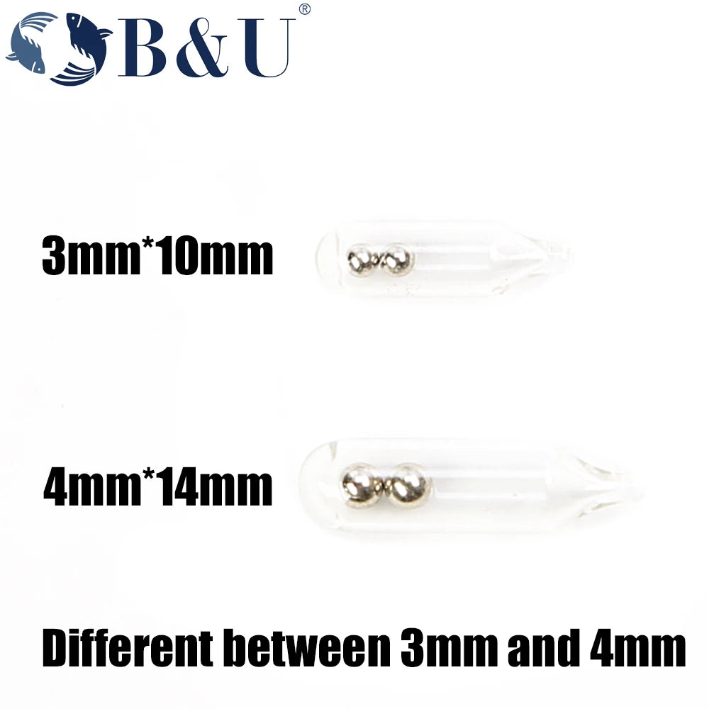 B&U Glass Rattle 3mm/4mm/5mm new Jig Fishing Lure Glass Rattles Insert Tube Rattles Shake Attract Fly Tie Tying Fishing rattle