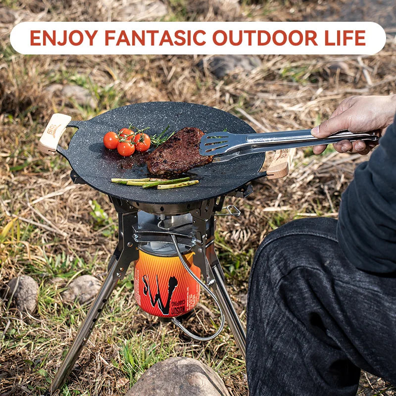 BRS-69 Ground Use High power 4360W Outdoor Camping Gas Stove Adjustable Height Team Party Family Picnic Camp  Strong fire Burner