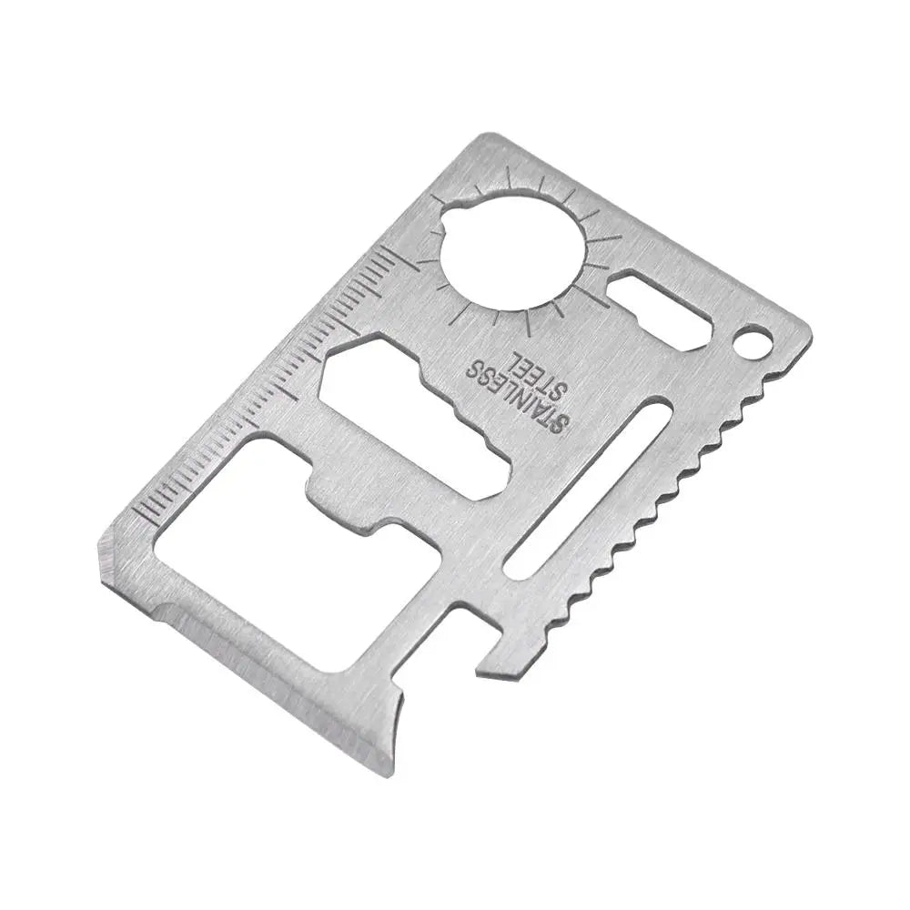 Multipurpose Pocket Tool Multifunction Multi-Tool Multifunctional Camping Tool Card Pocket Tool Silver Bottle Survive Gear Card