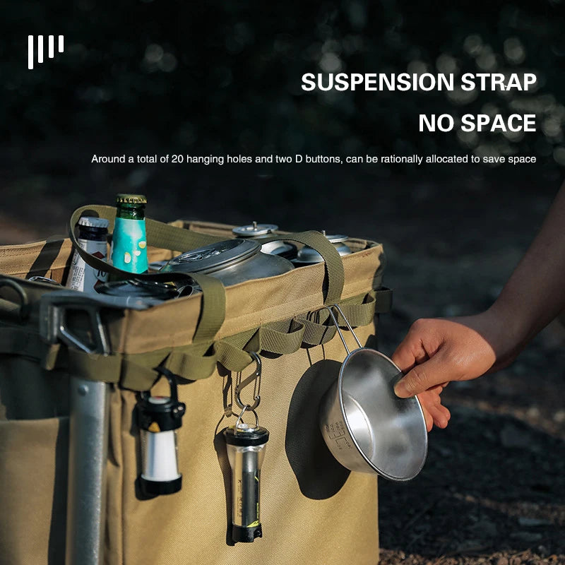 Outdoor Camping Gas Tank Storage Bag Large Capacity Ground Nail Tool Bag Gas Canister Picnic Cookware Utensils Kit Organizer